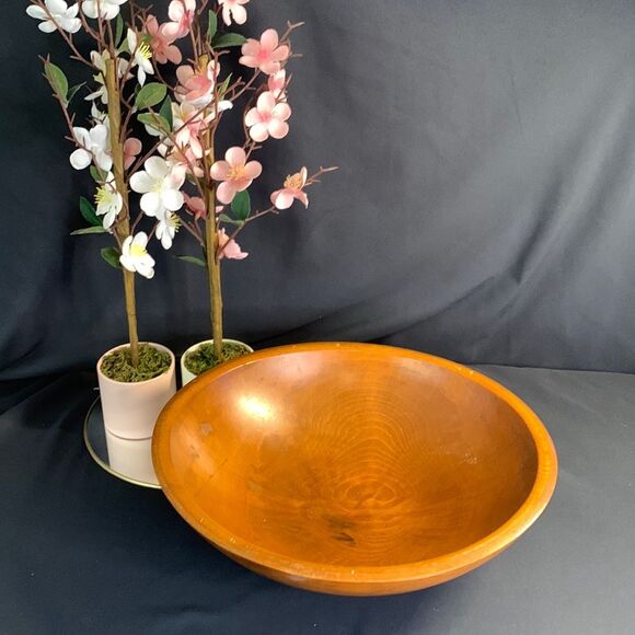 Other - Vintage Hand Made Oval Wood Bowl made by Shenandoah Community Workers